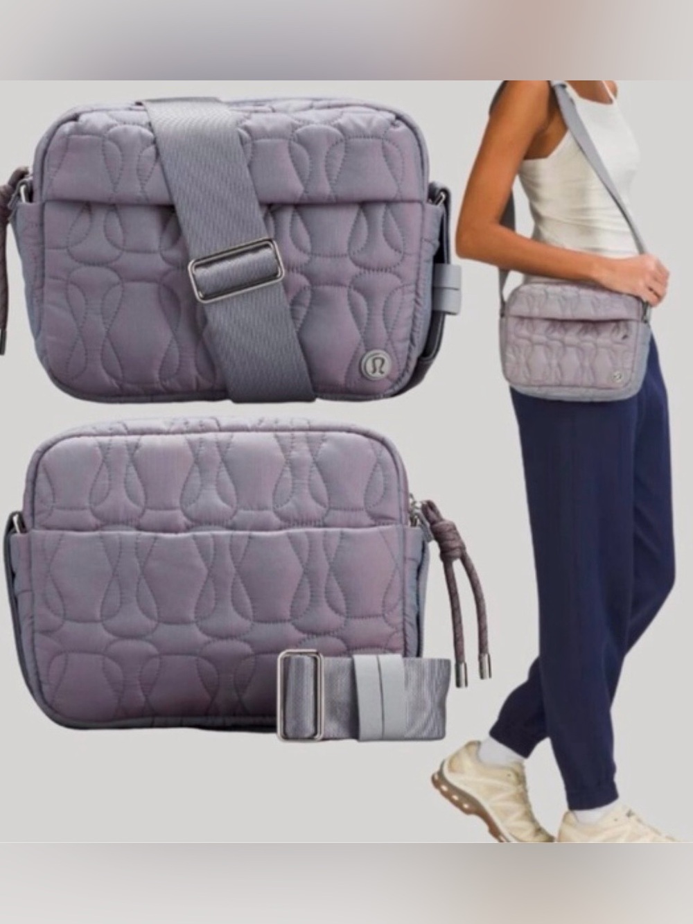 Lululemon Quilted Embrace Crossbody Shoulder bag Athleisure Active Clean Girl